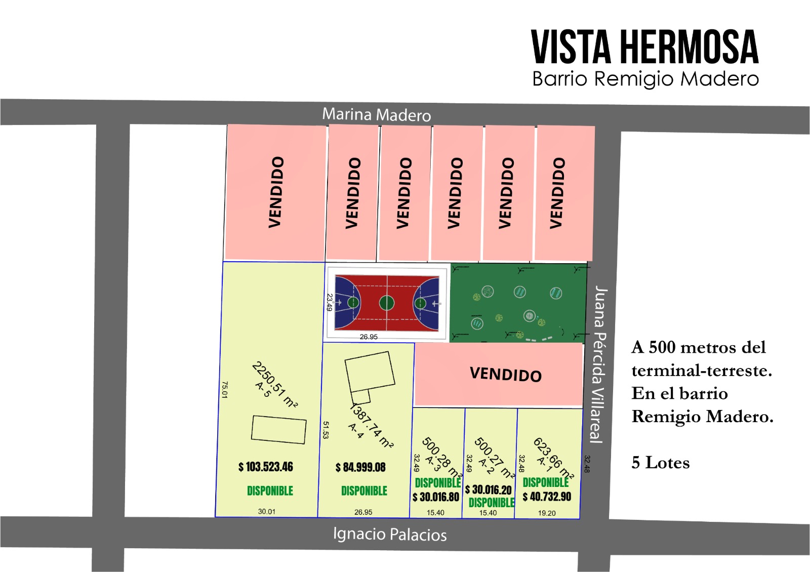Plano de lotes Jaguar Campestre